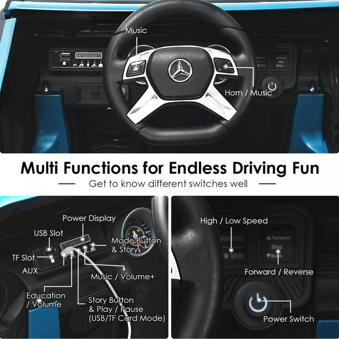 12v Autorise Mercedes-benz Enfants Roulent Sur La Voiture Rc Vehicules Motorises W / Trunk Navy