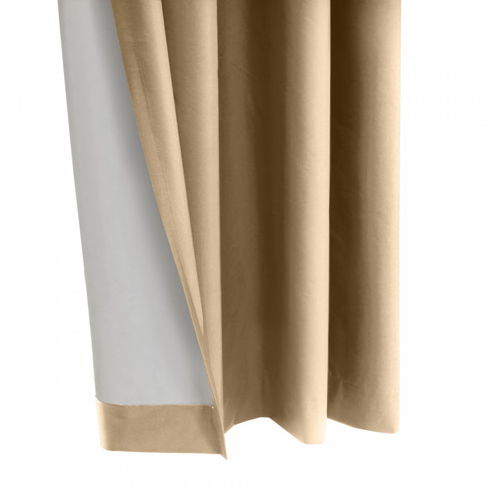 Panneau de rideau coupe-lumière à œillets Alpin taupe de Thermaplus - 52 x 108