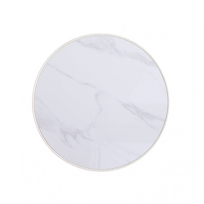 Ensemble de 2 tables Anderson Modern : table basse et table d’appoint en creme et gris
