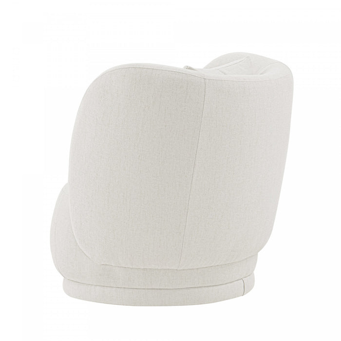 Fauteuil lounge moderne Siri en tissu creme - Lot de 2