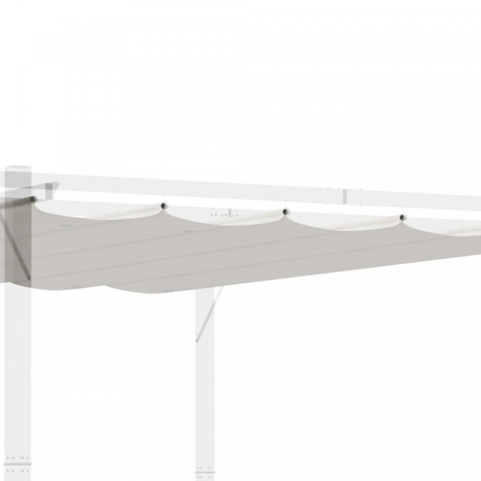 Outsunny Auvent De Rechange Retractable Pour Pergola De 13,1 X 9,8 Pi, Housse De Rechange Pour Pergola, Blanc Creme