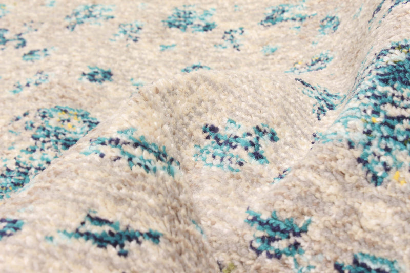 Tapis de Couloir Traditionnel Daria 2'8\" x 8'2\" en Bleu