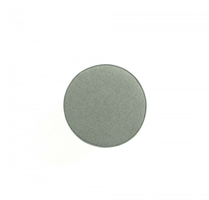 Pouf d’appoint capitonne Bailey style milieu du siecle en vert sauge