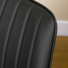 HOMCOM Dining Chairs Set of 2, PU Leather Upholstered Kitchen Chair, Black