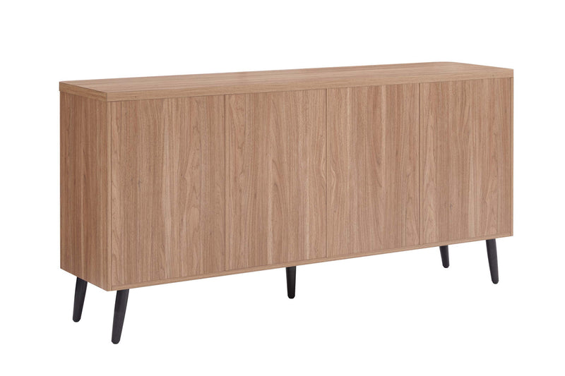 Buffet Jodie mi-siecle moderne a cannelures de 165 cm en erable