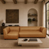 Lukas Contemporary Modern 118" Left-Facing 2-Piece Sectional Sofa in Camel | Canape sectionnel moderne contemporain Lukas 2 pieces, 118", oriente a gauche, couleur camel