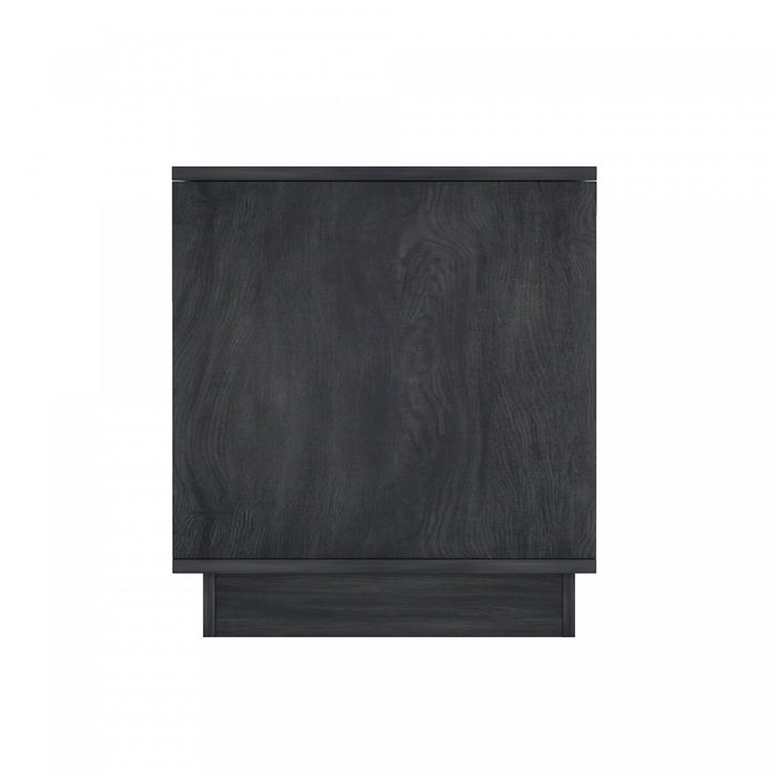 Table de nuit Horizon Modern 56 cm en gris charbon (2 tiroirs) - Lot de 2