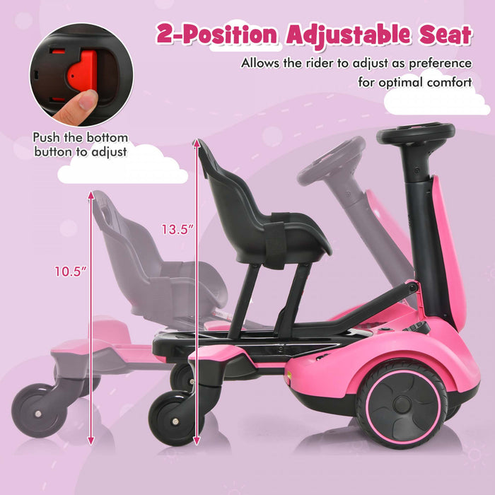 Costway 6v Kids Ride On Drift Car Electric Drifting Go Kart Pour Enfants Avec 360° Spin Rose