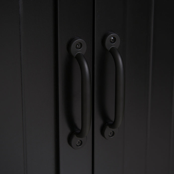 HOMCOM Garde-Manger Cuisine 48\" Armoire Rangement Etageres Noir
