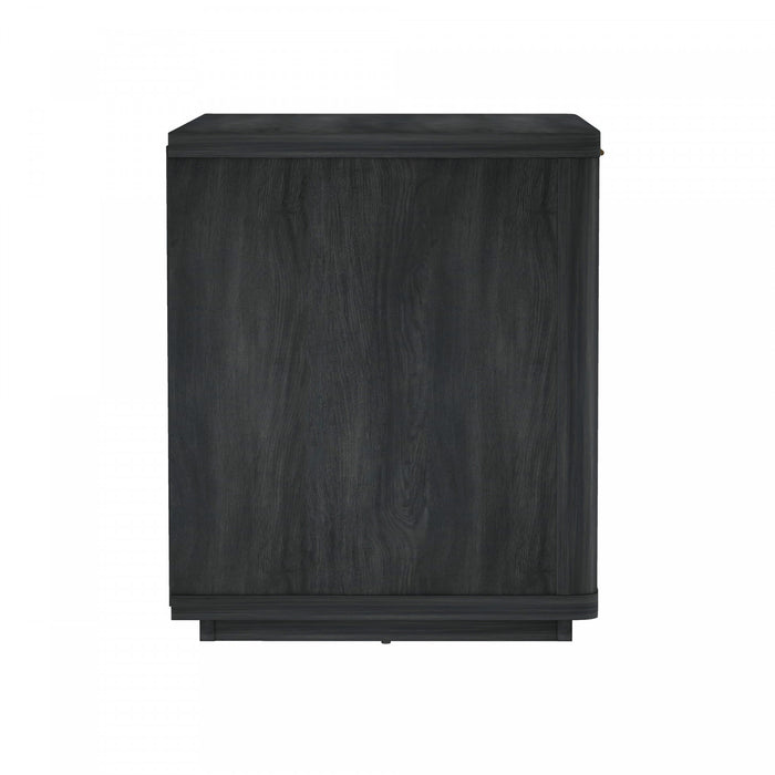 Table de nuit moderne Evelyn 32\" en gris charbon (1 tiroir) - Lot de 2
