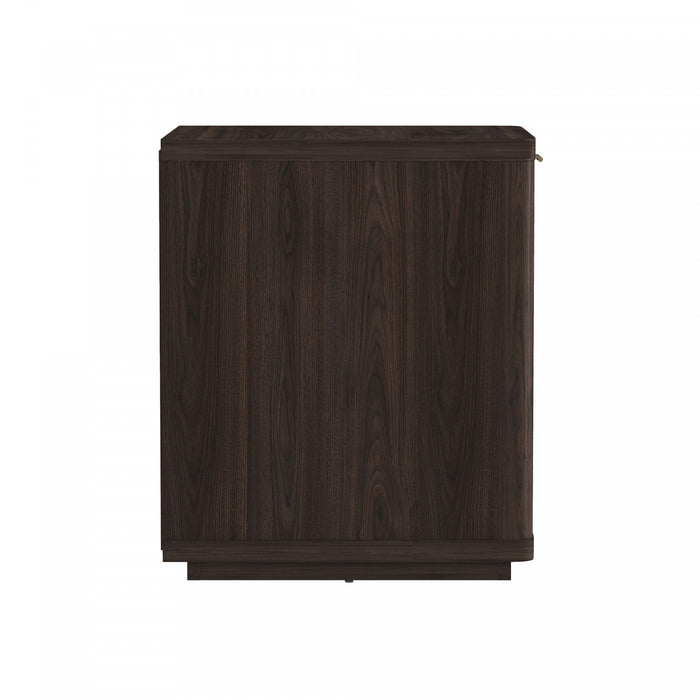Table de nuit moderne Evelyn 20\" en brun (1 tiroir) - Lot de 2