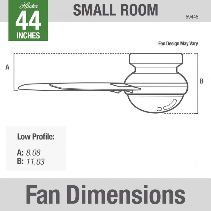 Ventilateur de plafond Dempsey à profil bas avec luminaire - Bronze