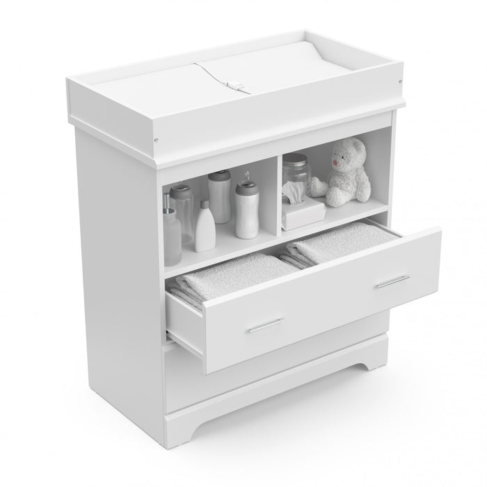 Storkcraft Brookside 2 Commode a langer a tiroirs - Blanc