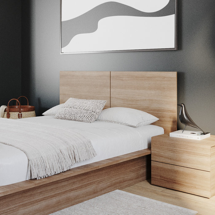 Table de nuit James Nordika à 2 tiroirs - chêne brun