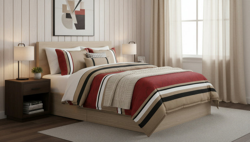 Ensemble Douillette Madison 7 Morceaux pour Grand Lit