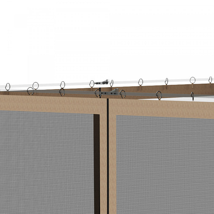 Outsunny Moustiquaire De Rechange Pour Gazebo 10' X 10' Murs D'ecran Pour Auvent Avec Fermetures Eclair Pour Les Fetes Et Activites De Plein Air, Kaki