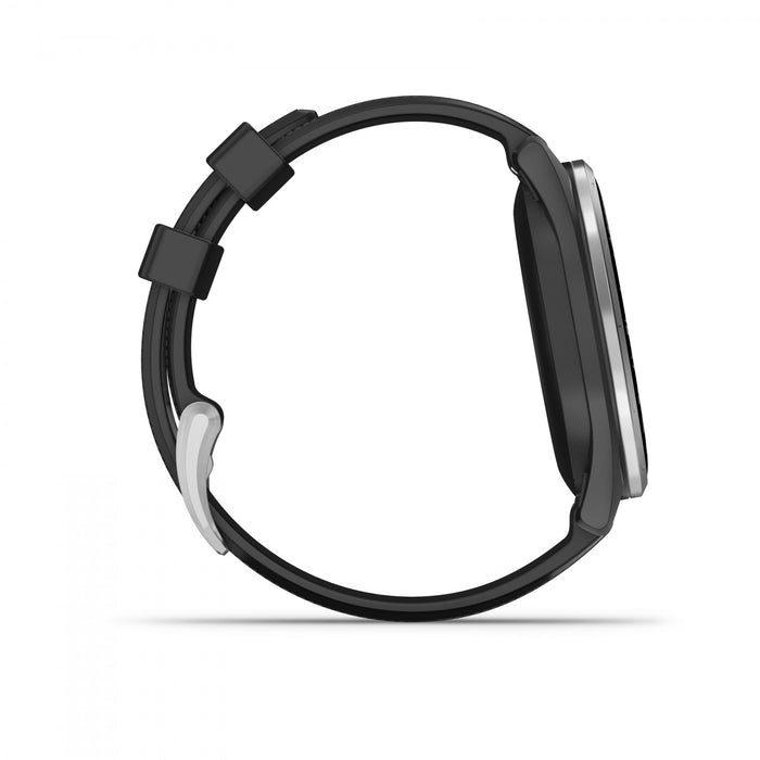  Silver Aluminum Bezel With Black Silicone Band