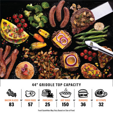 Plancha Omnivore 44\" a 5 bruleurs Blackstone - 1568NA