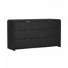 Grace Modern 60" Dresser in Black (6-Drawer) | Commode moderne Grace 60" en noir (6 tiroirs)