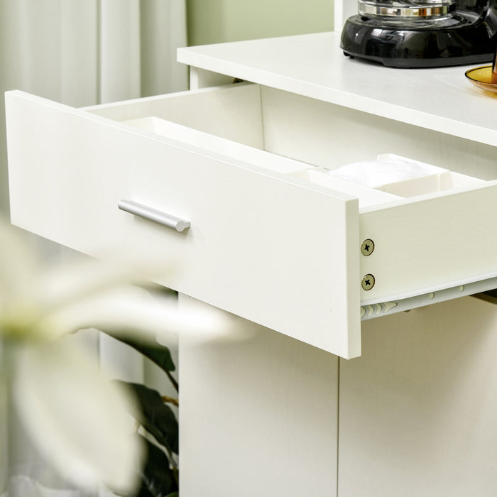 HOMCOM Garde-Manger Cuisine 71\", Buffet avec Vaisselier et Micro-ondes