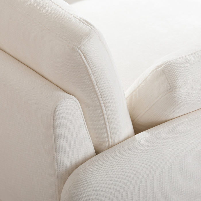 Fauteuil d’appoint surdimensionne Olivia avec coussins, blanc