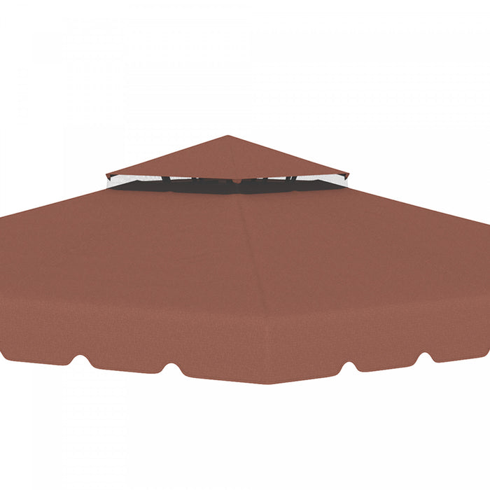 Outsunny Auvent De Rechange Pour Tonnelle 9.8' X 9.8', Couverture Superieure De Tonnelle Avec Toit Double Ventile Pour Terrasse De Jardin Exterieur (toit Uniquement), Cafe