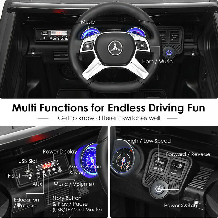 12v Autorise Mercedes-benz Enfants Roulent Sur La Voiture Rc Vehicules Motorises W / Coffre Noir