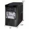 Kenmore Front-Load Countertop Ice Maker 26lb/24hr Black Stainless Steel | Machine a glacons a chargement frontal Kenmore, 26 lb/24 h, acier inoxydable noir