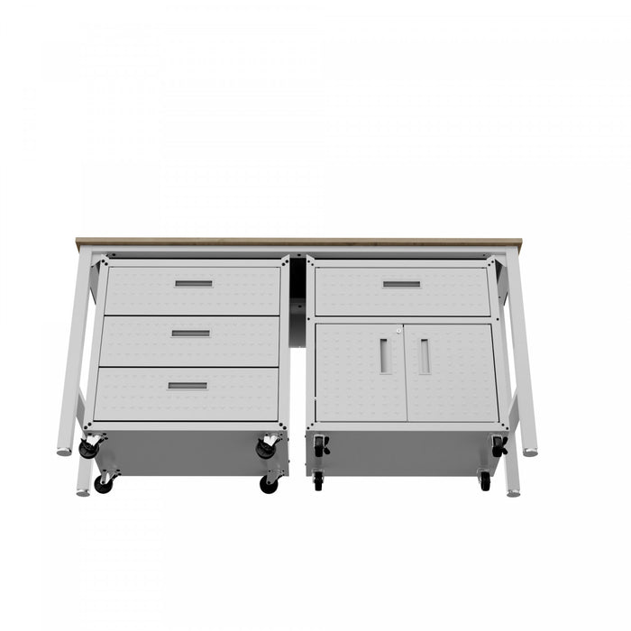 Ensemble de garage moderne Fortress 3 pieces en blanc