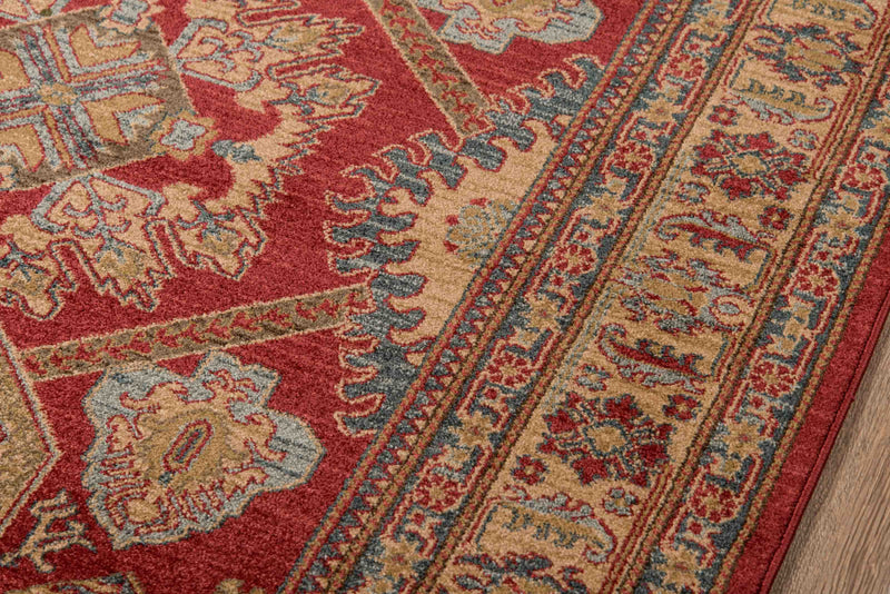 Tapis Traditionnel Aisha 9'3\" x 12'6\" en Rouge