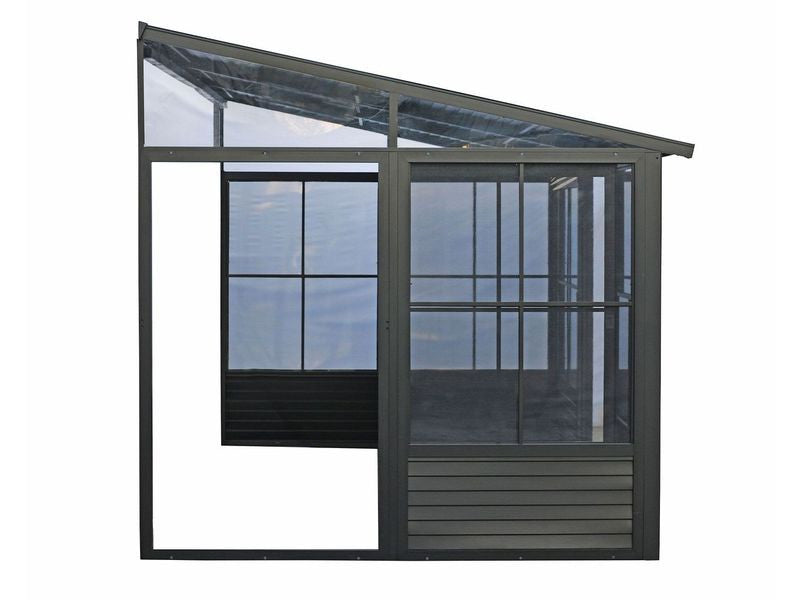 Florence - Solarium Mural 8x12 Toit Metal En Noir