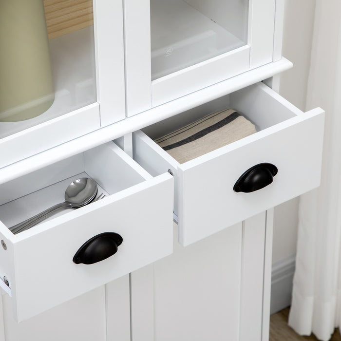 HOMCOM Armoire de rangement garde-manger de cuisine 61 \" avec etageres