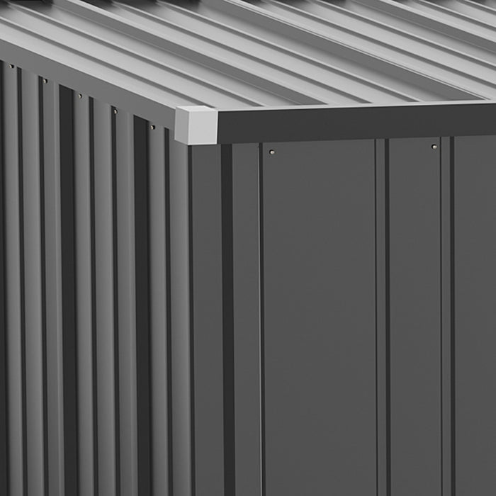 Outsunny 5'x3' Abri De Jardin Exterieur En Acier Avec Porte Simple Gris