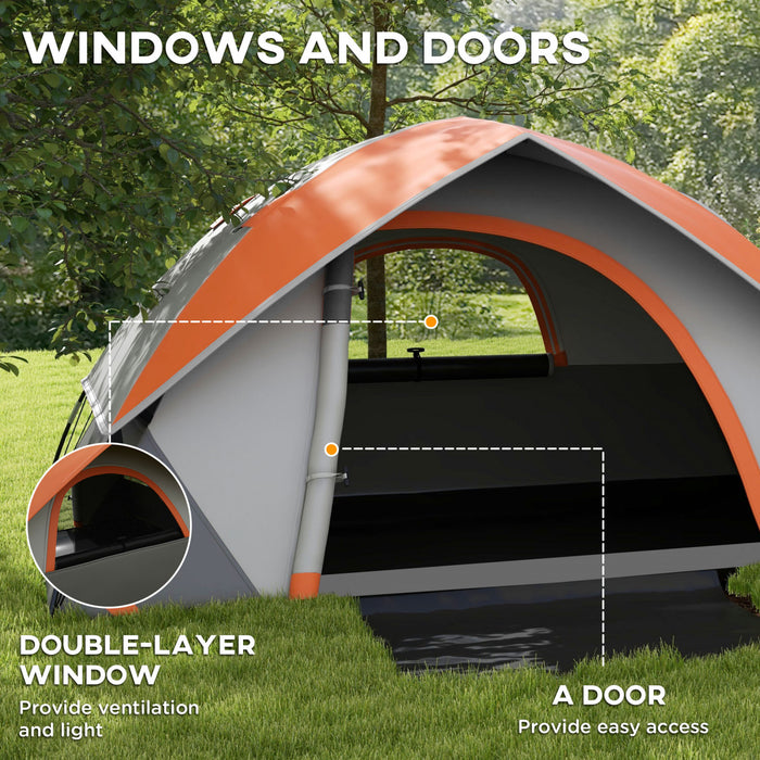 Outsunny Tente de camping pour 2 pers avec sol cousu, etanche 3 000 mm