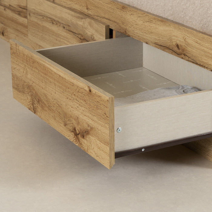 Lit matelot simple Tassio à 3 tiroirs - chêne nordique
