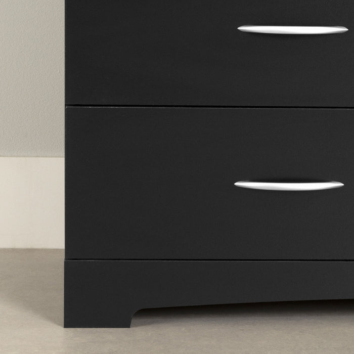 Step One Commode 6 Tiroirs - Noir Solide