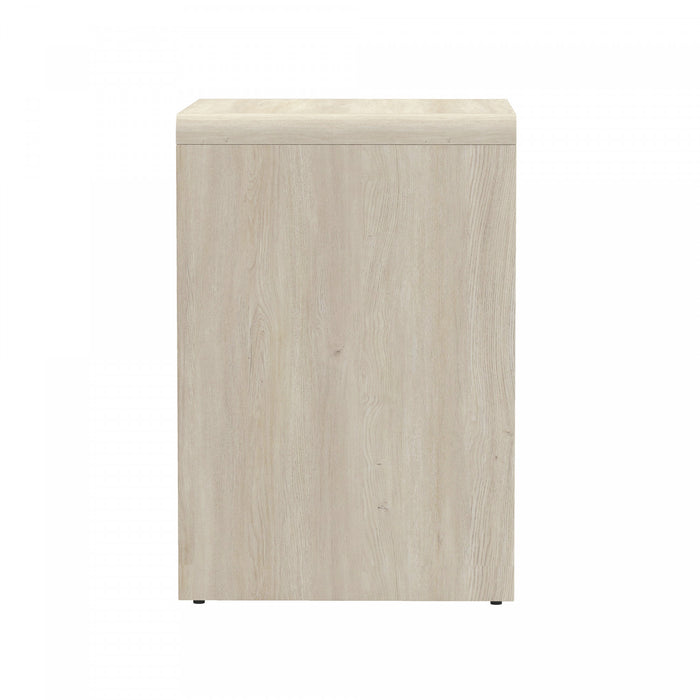 Table de nuit contemporaine Novara 56 cm en chene blanchi (1 tiroir)