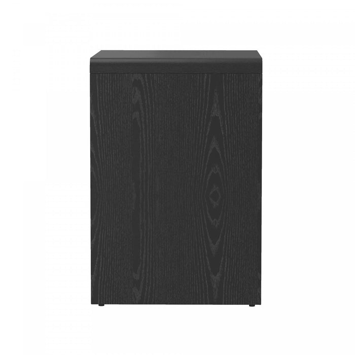 Table de nuit contemporaine Novara 56 cm en noir (2 tiroirs)