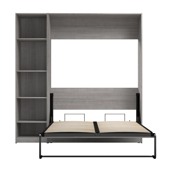 Lit double escamotable Claremont de Bestar à 5 tablettes - gris platine