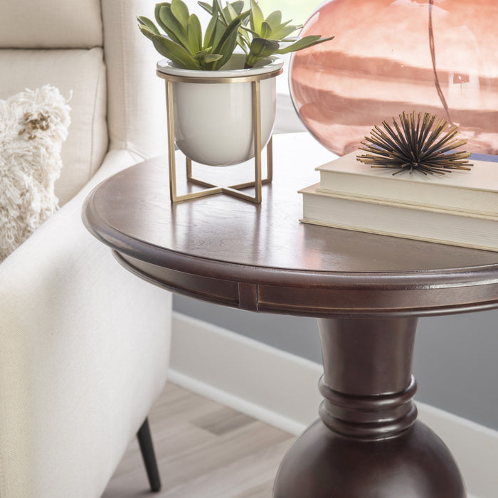 Table de bout ronde Amelia - espresso