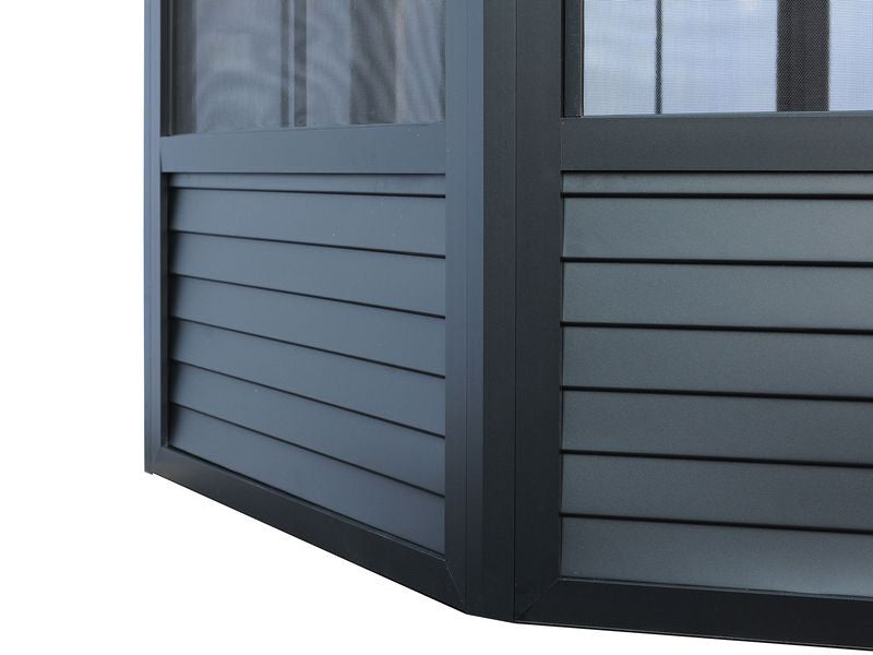 Florence Solarium 12 X 15 Toit Metal Noir