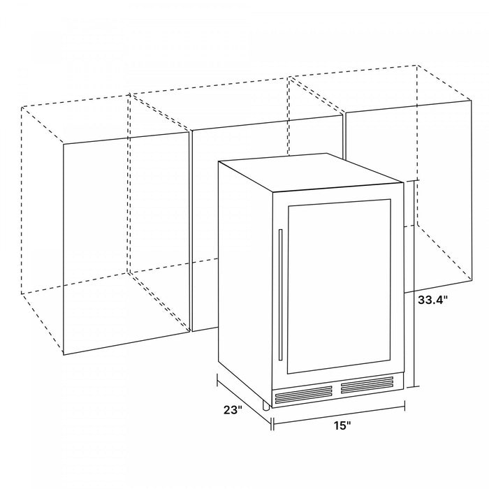 Cellier encastré à compresseur Koolatron en acier inoxydable pour 28 bouteilles de vin
