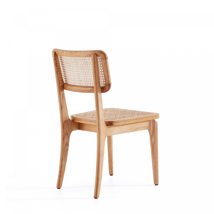 Chaise de salle a manger en bois style industriel Giverny, finition naturelle - Lot de 4
