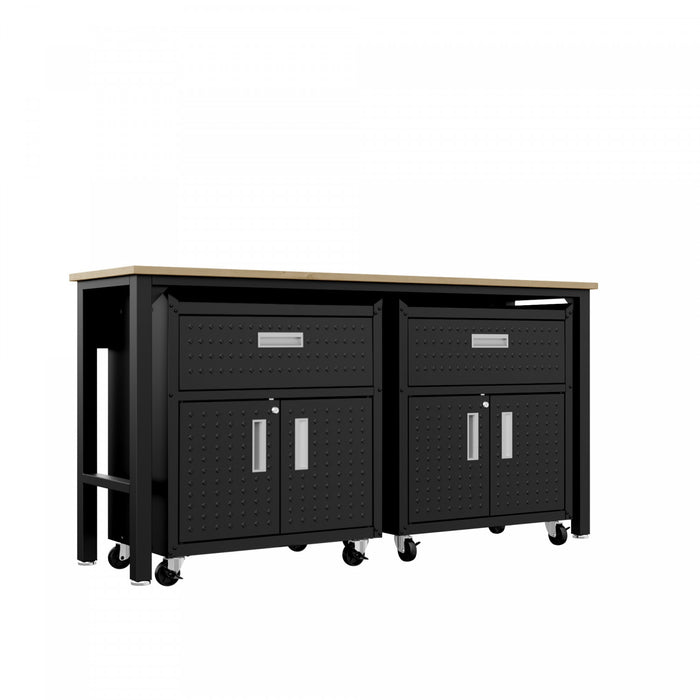 Ensemble de garage moderne Fortress 3 pieces en gris charbon