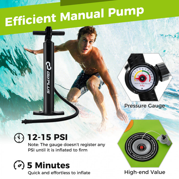 Grand Tableau Gonflable De Sup Goplus, Tableau De Pagaie Portable Avec Des Anneaux 5d