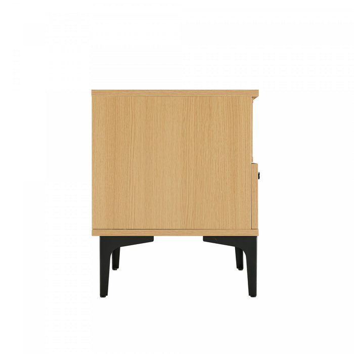 Table de nuit moderne Amara 20\" en chene clair (1 tiroir)