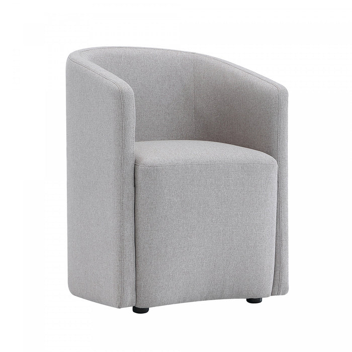 Fauteuil contemporain moderne Hearth en tissu gris clair