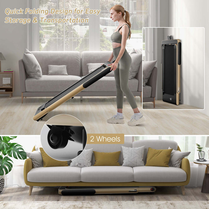 Tapis De Course Pliable 2 En 1superfit – Moteur 2,25 Cv – Double Ecran – Haut-parleur Bluetooth