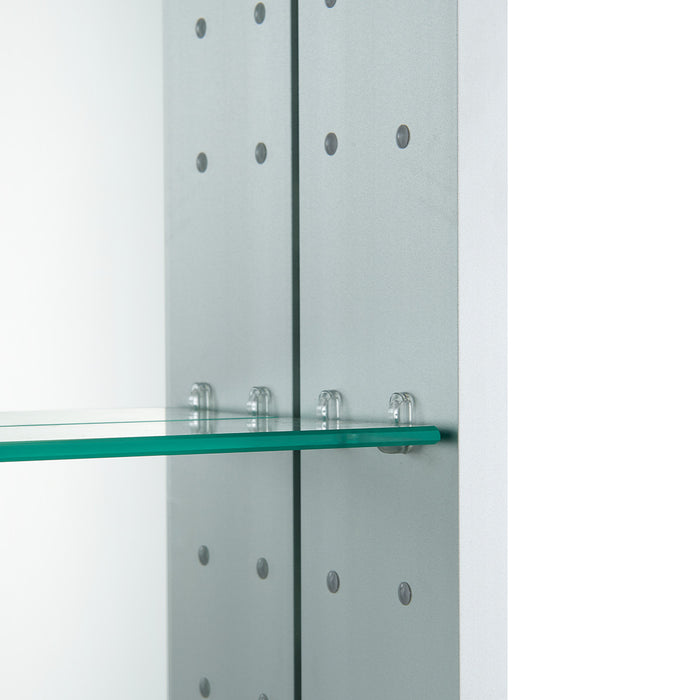 Armoire à pharmacie Stapik avec miroir - argentée