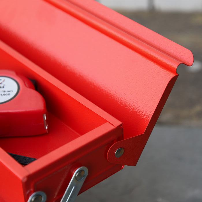 Durhand Boite A Outils, Coffre A Outils En Acier Avec Poignee, Rouge